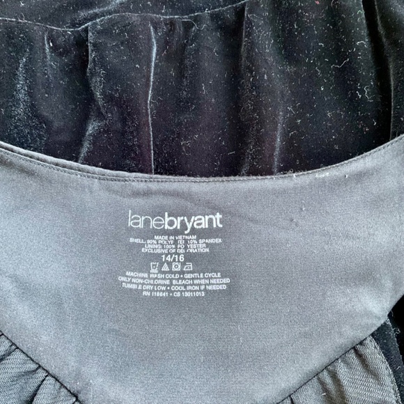 Lane Bryant Top Black Velvet Sleeveless (14/16) - Picture 5 of 6